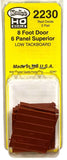 HO Scale Kadee 2230 8' Superior 6 Panel Boxcar Doors Low Tack Board Oxide Red