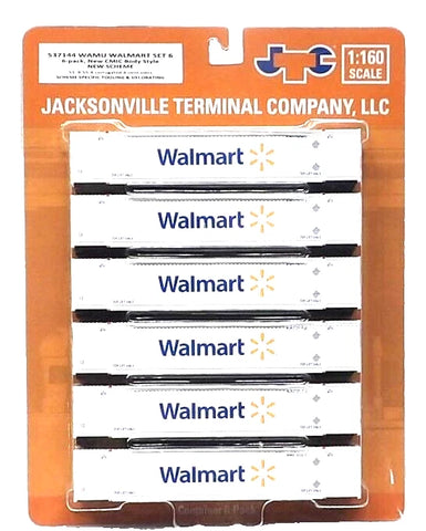 N Scale Jacksonville Terminal 537144 Walmart 53' Corrugated Container Set #1 (6)
