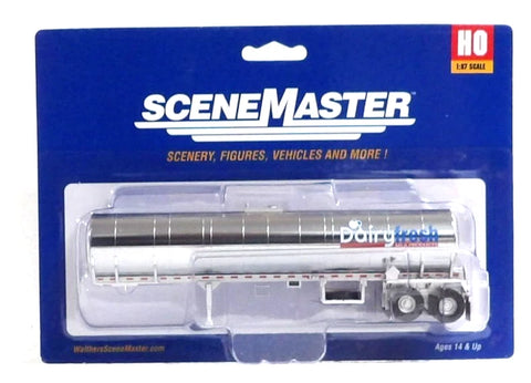 HO Scale Walthers SceneMaster 949-12353 Dairy Fresh Milk Food Grade Tank Trailer