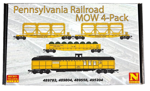 N Scale Micro Trains 983 02 277 Pennsylvania Catenary MOW (4) Car Set
