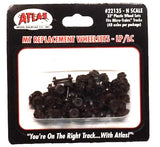 N Scale Atlas 22135 Plastic 33" Low Profile Replacement Wheelsets pkg (48)
