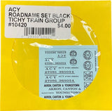 HO Scale Tichy Train 10420 Akron Canton & Youngstown Black Roadname Decal Set