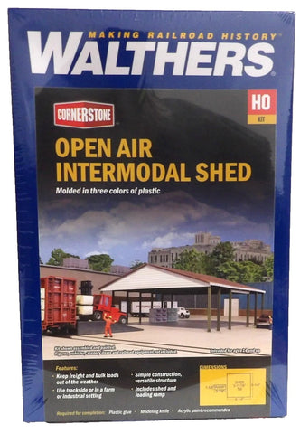HO Walthers Cornerstone 933-4180 Open Air Intermodal Shed Transload Facility Kit