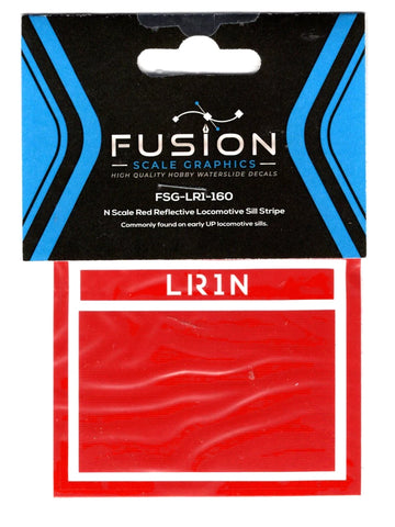 N Scale Fusion Graphics LR1-160 Locomotive Red Reflective Markings Decal Set
