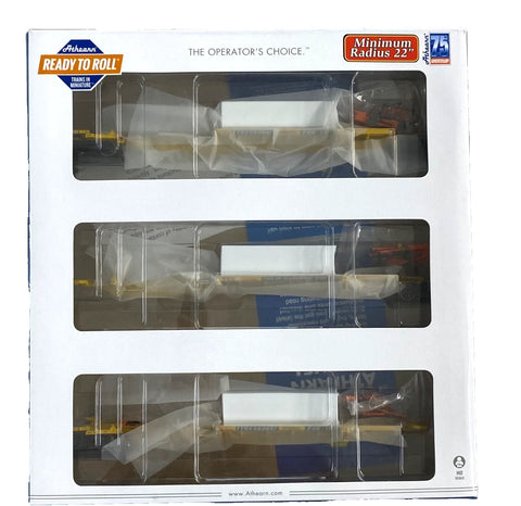 HO Scale Athearn 64009 TTX 360887 57' All Purpose 3 unit Spine Car