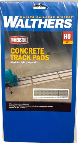 HO Scale Walthers Cornerstone 933-4163 Concrete Track Pads pkg (9) Kit