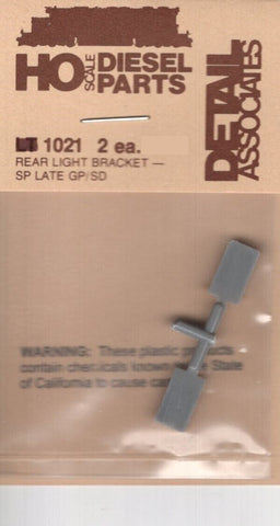 HO Scale Detail Associates 1021 Rear Light Bracket - SP Late GP/SD 2/Pkg