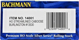 HO Bachmann Chicago Burlington & Quincy 13530 Slanted Offset-Cupola Caboose