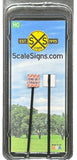 HO Scale ScaleSigns.com 203502cw Weathered End of Track Assembled Sign (2) pcs