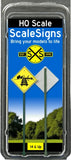 HO Scale ScaleSigns.com 2026c Railroad Tracks Low Ground Clearance Sign (2) pcs