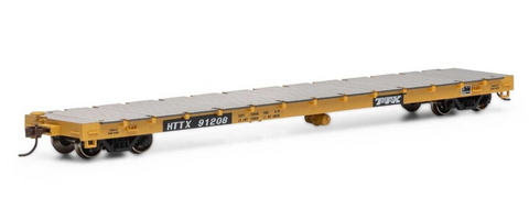 HO Scale Athearn 97844 Trailer Train Yellow TTX HTTX 9120860' Flat Car