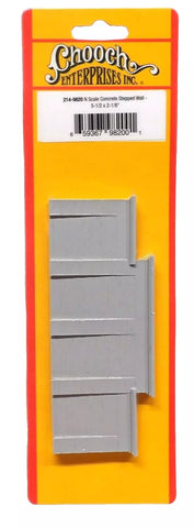 N Scale Chooch 9820 Concrete Stepped Wall (2) pcs