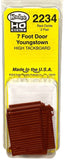 HO Scale Kadee 2234 7' Youngstown Boxcar Doors High Tack Board Red Oxide (2) pr