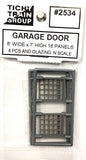 N Scale Tichy Train Group 2534 16 Panel Residential Garage Door (4) pcs