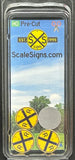 HO Scale ScaleSigns.com 2002P Pre-Cut Light Rust Railroad Crossing Sign (4) pcs