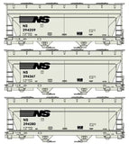 HO Accurail 6167 Norfolk Southern ACF 2-Bay Covered Hopper 3-Pack