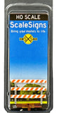HO Scale ScaleSigns.com 400361 Type 3 Construction Barricade