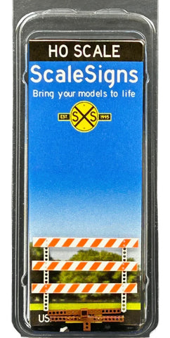 HO Scale ScaleSigns.com 400361 Type 3 Construction Barricade