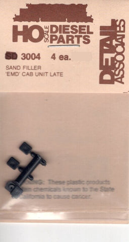 HO Scale Detail Associates 3004 Sand Filler 'EMD' Cab Unit Late 4/Pkg
