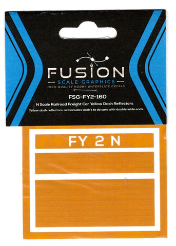 N Scale Fusion Graphics FY2-160 Freight Car Yellow Consistently w/wide Stripes