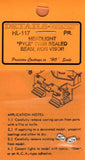 HO Scale Details West HL-117 Headlight: "Pyle" Twin Sealed Beam, Non Visor