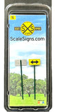 N Scale ScaleSigns.com 3026C Two Directional Arrow Street Sign (2) pcs