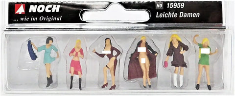 HO Scale Noch Gmbh & Co 15959 Partially-Nude Women/Prostitute Figures pkg (6)