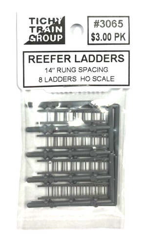 HO Scale Tichy Train Group 3065 Reefer-Style Freight Car Ladders pkg (8)