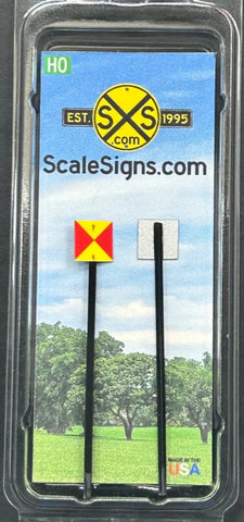 HO Scale ScaleSigns.com 2076c Railroad Conditional STOP Sign (2) pcs