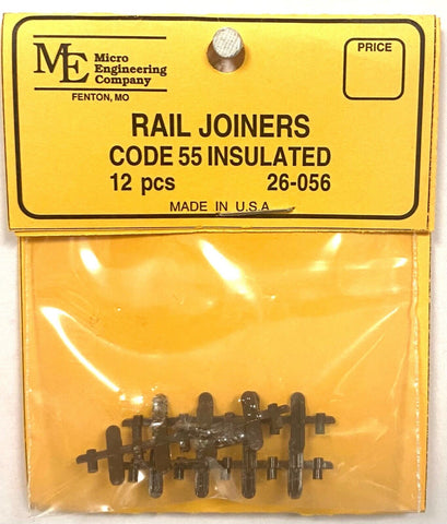 HO/N Scale Micro Engineering 26-056 Code 55 Insulated Rail Joiners pkg (12)