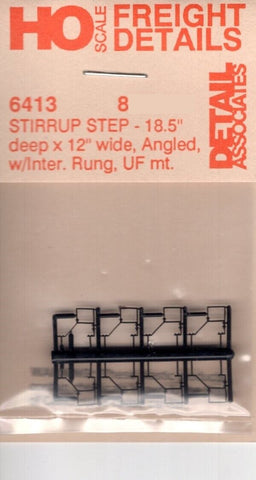 HO Scale Detail Associates 6413 Stirrup Step 18.5" Deep x 12" Wide, Angled