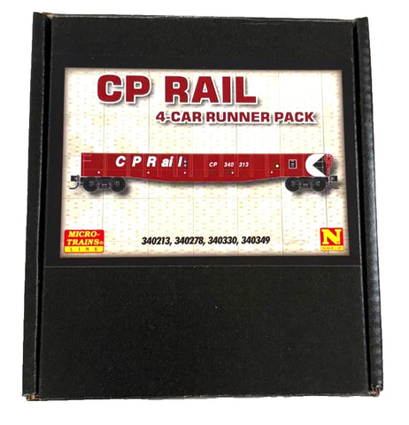 N Scale Micro Trains 983 00 239 Canadian Pacific CP 50' Steel Gondola (4) Pack