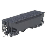 HO Scale Kadee #7501 Undecorated 50 Ton AAR Standard Open Bay Hopper w/Coal Load