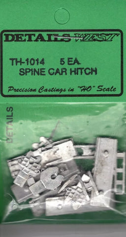 HO Scale Details West TH-1014 5 EA. Spine Car Hitch