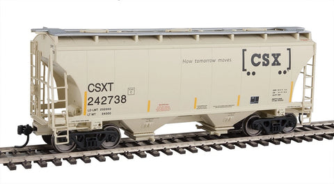 HO Scale Walthers MainLine 910-7534 CSX 242738 39' Trinity 2-Bay Covered Hopper