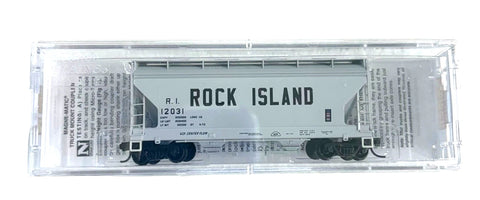 N Scale Micro Trains 092 00 630 Rock Island RI 12031 2-Bay Covered Hopper
