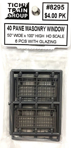 thumbnail image 2 of Tichy Train Group HO Scale Double Hung Windows – 25 X 48, Gray, Unassembled Kit (12 Pack, MPN 293-8029) 2 of 6