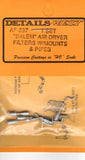 HO Scale Details West AF-237 "Salem" Air Dryer Filters w/Mounts & Pipes 1 Set