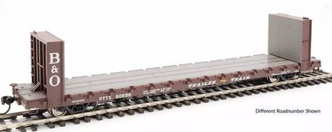 HO Scale Walthers 910-5831 Trailer-Train/B&O PTTX 90605 60' PS Bulkhead Flatcar