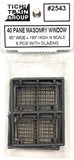 N Scale Tichy Train Group 2543 20/20 95" x 190" 40 Pane Masonry Window (6) pcs