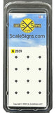 N Scale ScaleSigns.com 2039 W Train Whistle Sign Black Background (12) pcs