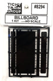 HO Scale Tichy Train Group 8294 Blank Billboard Kit