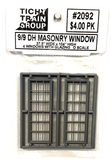 O Scale Tichy Train Group 2092 9/9 Double-Hung Masonry Window (4) pcs