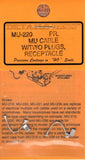 HO Scale Details West MU-220 MU Cable w/Two Plugs, Receptacle