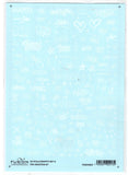 HO Scale Fusion Graphics 109-87 Graffiti White "Scribbles" Decal Set #9