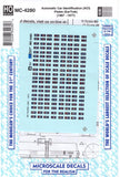 HO Microscale MC-4280 ACI "CarTrak" Automatic Car Identification Plates Decal