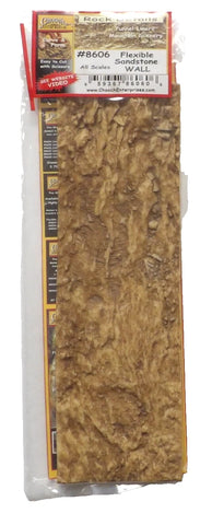 HO, S & O Scale Chooch 214-8606 Flexible Sandstone Blasted Rock Wall