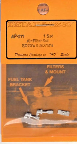 HO Scale Details West AF-311 Air Filter Set SD70's & SD75