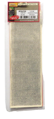 HO/O Scale Chooch 214-8658 Large Cobblestone Street Flexible Sheet