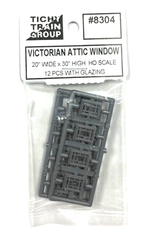 HO Scale Tichy Train Group 8304 Victorian Attic 20" x 30" Window pkg (12)